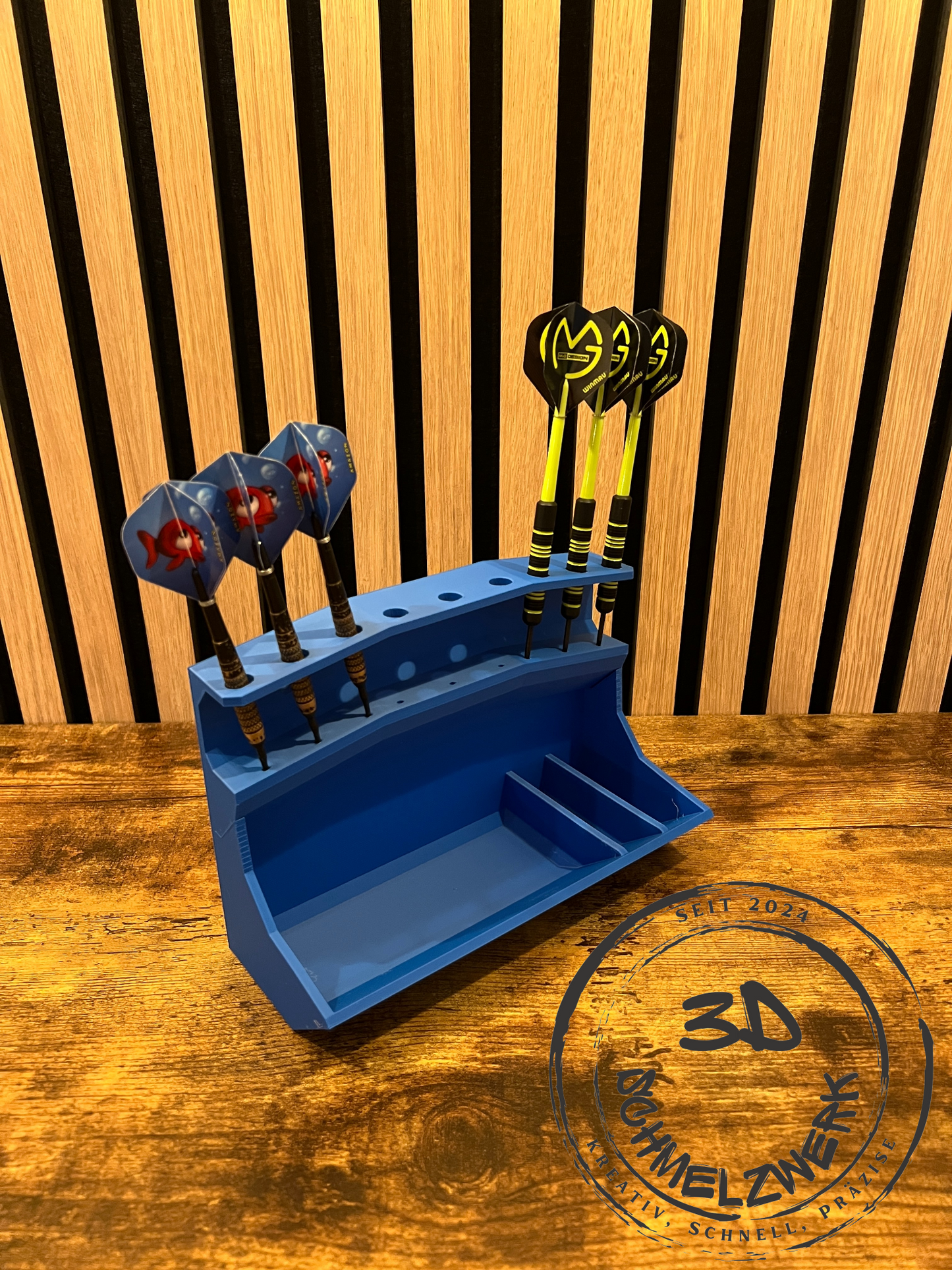 Dartpfeil Wandhalterung mit Ablagefächern